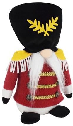 UncleS Figurine en forme de casse-noisette de dessin animé - Jouet en peluche - Avec boutons - Soldat rempli de Noël - Ornement idéal pour offrir en cadeau