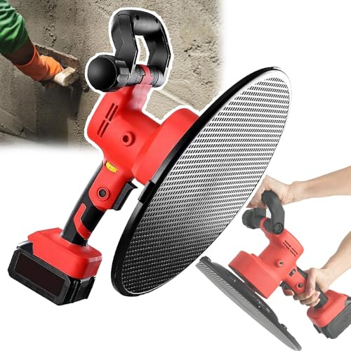 Máquina eléctrica alisadora de pared, herramienta de pulido inalámbrica de 3800 W con 6 ajustes de velocidad y espátula autoadhesiva para un acabado eficiente de la superficie