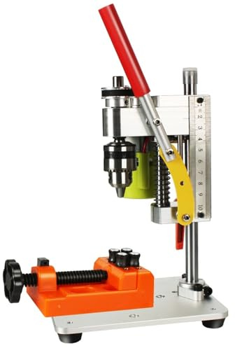 Trapano a colonna da banco, Mini trapano da banco multifunzionale, fresatrice, 120 W, fai te, macchina for foratura ad alta precisione, mandrino per fai da te in metallo e legno(Update Package 2)