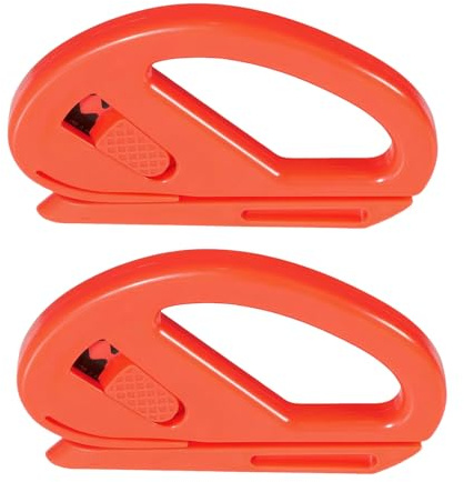 2 Pack Wrapping Paper Cutter, Sliding Gift Wrap Cutter for Wrapping, Effortless Paper Cutting Tool for Christmas, Halloween, Birthdays and Holidays - Orange-red