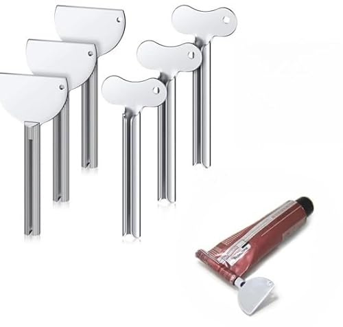 PengLAI Rolling Tube Squeezer Tool for Home and Kitchen –Two Styles Reusable Toothpaste Dispensers for Tubes, Travel & Daily Use（6 pcs ）