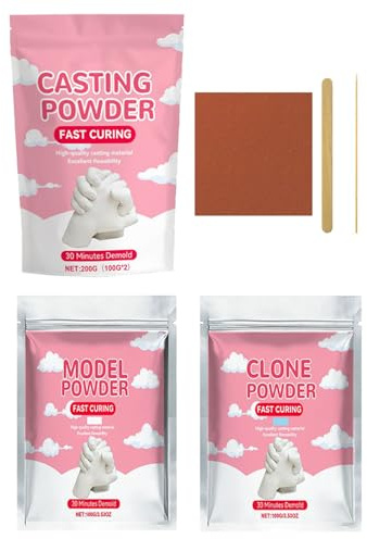 Polvere di gesso – Polvere clone attivata artigianale, 100 g kit di fusione a mano ad acqua a polimerizzazione rapida per la creazione di, sculture a mano, progetti artistici, ideale per