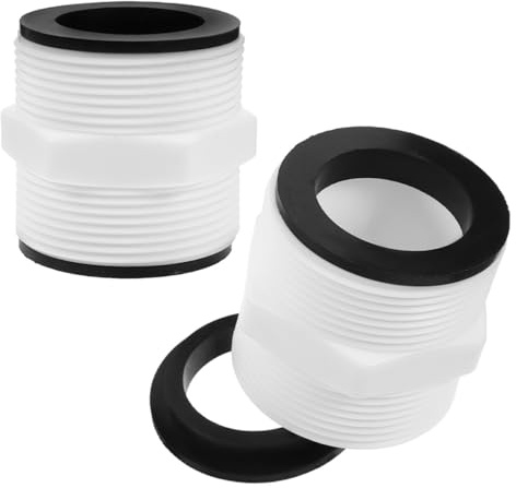 Veemoon Adaptateurs pour Tuyau de Piscine 2 Pièces 1,5 Pouces Connecteur Double pour Pompe Piscine Compatible Raccords Solide et Stables Accessoires Filtre