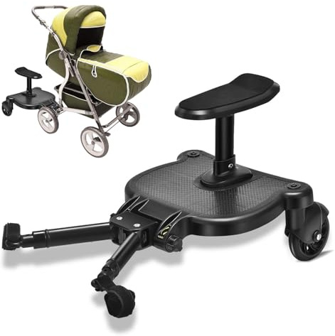 Tavola Passeggino Per Passeggino - Piattaforma Piedi Sedile Rimovibile, Accessorio Passeggino Per Bambini In Piedi | Stabile Bordo Ruota Aliante Design Moderno Creativo Durad