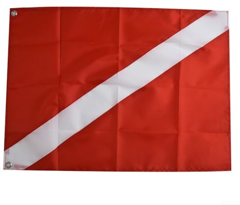 Drapeau de bateau de plongée sous-marine, 35 x 50 cm ou 60 x 70 cm, en polyester, léger et résistant à l'eau de mer, pour la plongée avec tuba et la plongée sous-marine (35 x 50 cm)
