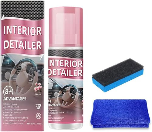 Genérico 2026 Spray para Detalles de Interiores de automóviles, Limpiador de Pulido automotriz para Caucho y Cuero, restaurador de Brillo Multiusos y Protector de Brillo para plástico, Asientos (1pc)