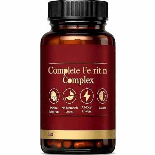 Ferritine pour les femmes, soutient les niveaux de fer | favorise une croissance saine des cheveux, stimule l'énergie