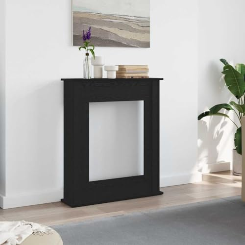 Runheo Cornice per caminetto, effetto rovere, 75 x 20 x 87,5 cm, compatibile con caminetti a LED, stabile, facile da pulire, per soggiorno e casa