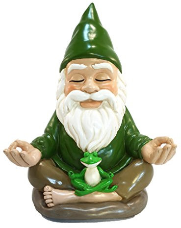 GlitZGlam Le Nain Zen – Tranquillité et Paix dans Votre Jardin (23cm de Haut)