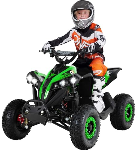 Actionbikes Motors Kinder Quad Elektro ATV Reneblade (Schwarz/Grün)