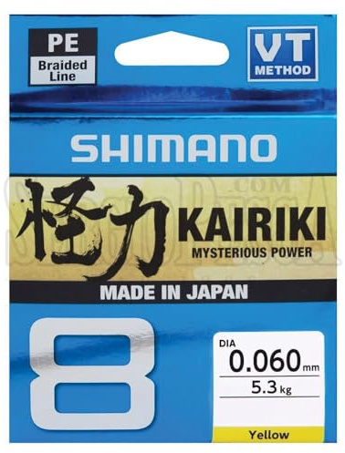 SHIMANO Kairiki 8, 300 Meter, 0.230 mm/22.5 kg, Línea de Pesca Trenzada, 59Wpla68R27