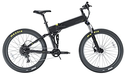 LEGEND EBIKES Etna, E Bike Mountainbike, Elektrofahrrad Herren und Damen, Fahrrad Batterie 25km/h, Elektrofahrräder 250W, E-Bike Klapprad 11 Gänge, Räder 27,5, Smartbike