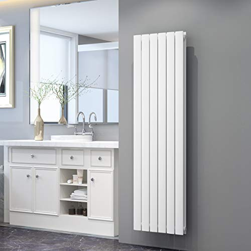 ELEGANT Vertikal Heizkörper Doppellagig 1600x460mm Weiß Flachheizkörper Mittelanschluss | Flachheizkörper Mittelanschluss
