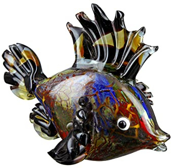 GILDE GLAS art Fisch Pondo - mundgeblasen - jedes Teil EIN Unikat - Breite ca. 24 cm