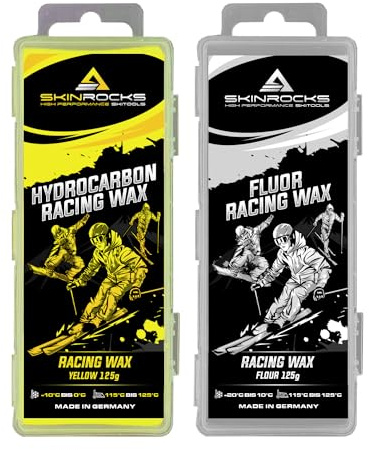 SkinRocks Hydrocarbon Gelb & Fluor Racing Wachs Mix Ski LL Snowboard Basis Wax