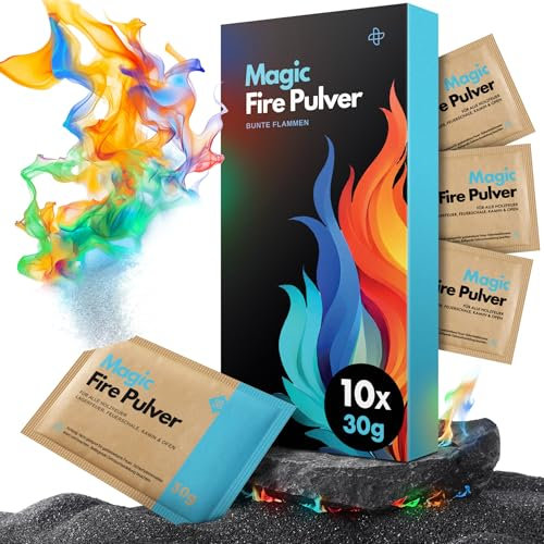 molinoRC Magic Flames - 300g Buntes Feuer Pulver für magischen Flammenzauber in Feuerschale, Lagerfeuer, Kamin und Ofen - das beliebte Geschenk mit Wow Effekt für Feuer Fans