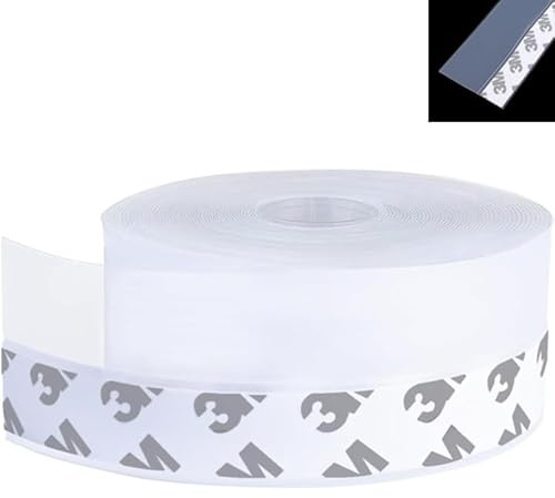 FaJoek Dichtungsband Selbstklebend, 10m*3.5 Zugluftstopper Für Türen, Tür-Zugluftstopper-Streifen, Multifunktions Duschdichtung, Fensterdichtung,Schalldicht, Winddicht, Staubschut (Transparent)