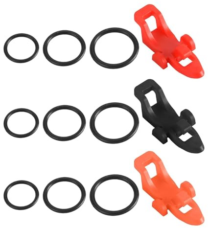 DHWEKU Haken Halter,Angelhaken Hauben, Angelhaken Keeper,Angelhaken Zubehör,Fisch Rod Pole Gerätzusätze,Fischköder Köderhalter, Für Angelgerät,3 Paket