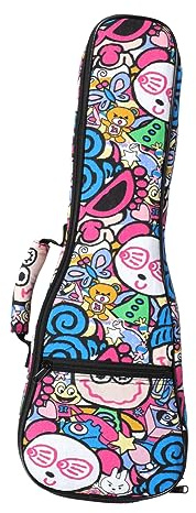 Hoement Praktische Ukulelentasche 21 Zoll mit Schultergurt aus Kunststoff zum Tragen Tragetasche Gepolstert und Bequem für Ukulele Passend für Ukulele und Gitarre für Familie und Kollegen