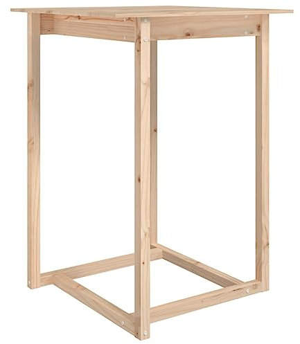 HETFTJN Lounge Tisch Outdoor Beistelltisch Outdoor Bartisch Küche Garden Table - Bartisch 80x80x110 cm Massivholz Kiefer für Konferenzraum Garten Balkon Büro