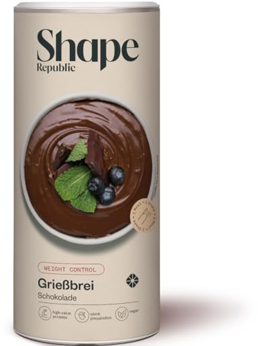SHAPE REPUBLIC Grießbrei Schokolade (14 Portionen) - Proteinreich & nur 221kcal - schnell & einfach zubereitet