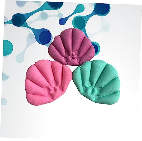 TOVINANNA 3pcs Inflatable Bath Pillows Suction Cups Neck and Back Cushion Spa Pillow for Bathroom Relaxation Household Use Random Color
