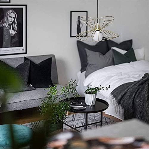 GHBSDNEPP Lustres, Chapeau de Paille, Suspensions D'Art Nordique, Fer Forgé E27 Diniroom Liviroom Bedroom Light Corridor Decoration Light