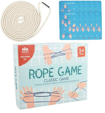 String Toy, Cats Cradle String | Braided Rope Toy for Hand Rope Interactive Puzzle - Cotton Elastic Cotton Rope Game for Home, School, Outdoor
