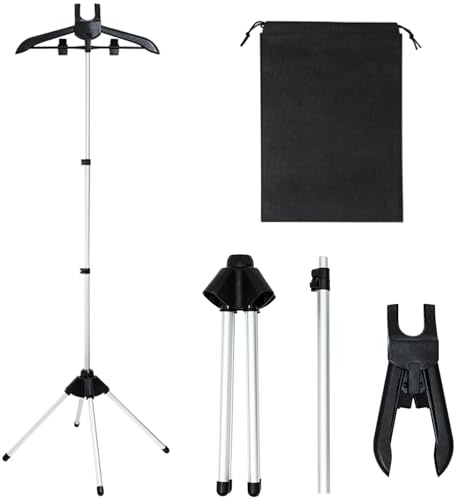 CGACCSD Soporte para Vaporera De Ropa - Perchero para Planchado Al Vapor - Portarropas Plegable con Altura Ajustable para Casa Viaje