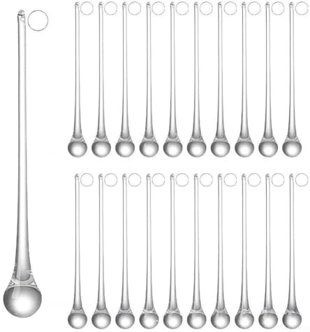 Set di ornamenti fatti a mano in vetro a forma di goccia di pioggia per decorazione da appendere all'albero di Natale, design trasparente a goccia per migliorare l'atmosfera delle feste (20 * 160mm)