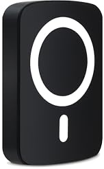 Mooov 732741 - Magnetbank trådlös kompatibel MagSafe 5000mAh, snabb bärbar laddare med induktion och USB-C, kompakt externt batteri för iPhone och Android