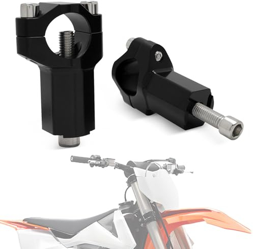 Motorcycle Handlebar Risers 7/8 22mm Handle Bar Riser Clamps CNC Universal For 125-530 SX SX-F EXC EXC-F XC-W XCF-W EXC-F 2000-2016 Dirt Bike Black