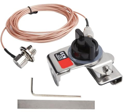 Gurtt K33 Adjustable Antenna Mount Bracket Clip Mobile Radio Antenna Mount Base with 5m RG316 Feeder for Vehicle Car Ham Mobile Radio