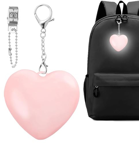 Luz Para Bolso En Forma De Corazón - Luz LED Para Bolso Con Sensor Táctil | Linda Lámpara De Billetera Recargable | Lámpara Colgante Portátil Para Bol-so Activada Por Tac-to Para Mujeres (Rosa)