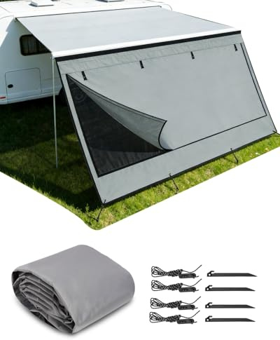 SUPAREE 3,3 x 2m Toldo para Caravana Toldo Parasol para Autocaravana Doble Capa con Cremallera Protección UV para Caravanas Camping y Viajes