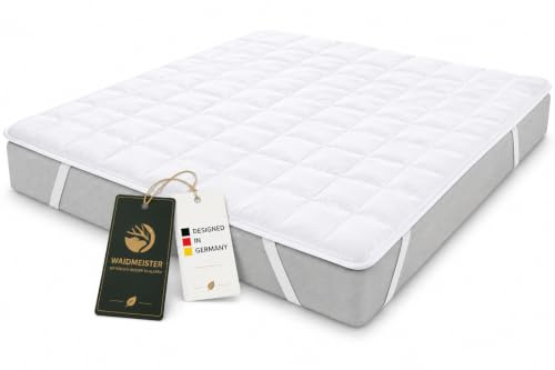 DILUMA Matratzenauflage 90x200 cm - Matratzenschoner Allergiker geeignet, atmungsaktiv - Matratzenschutz für Matratzen, Boxspringbetten, Wasserbetten - Befestigung mit Eckgummis, bei 60° waschbar