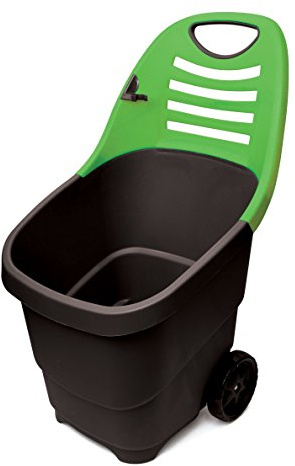 TEC HIT 390670 - Chariot de Jardin Brouette - 62 litres - 2 Roues - Diam. 170 mm - Vert/Jaune