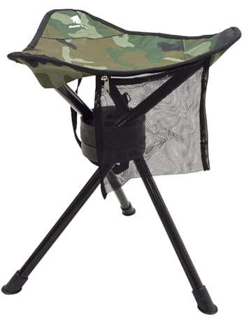 GEERTOP Trépied Pliable pivotant à 360 degrés, Tabouret de Camping, pêche, randonnée, Chasse en Plein air