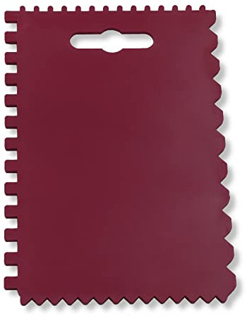 DEWEPRO® - Spatola universale in plastica, con denti diversi, 132 x 90 mm