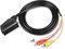 YAODHAOD SCART Adaptor to 3X Cinch scart kabel 1.5M,IN/Out Umschalter + S-Video S-VHS AV Audio Video Adapter