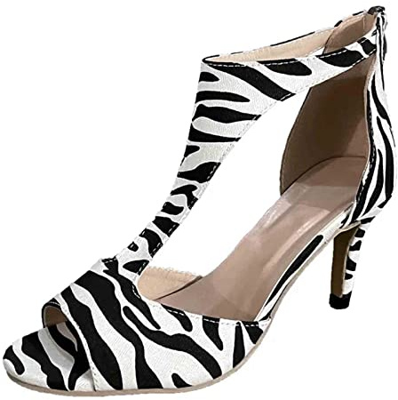 Dasongff Sandales Femme Été à Talon Haut Élégant - Escarpins Noir Petit Talon - Sandale de Cocktail de Mariage Fête Soirée - Poisson Bouche