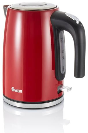 Swan Townhouse 1.7L 2200W Quick Boil Elegant Kettle - SK14015 (Red)