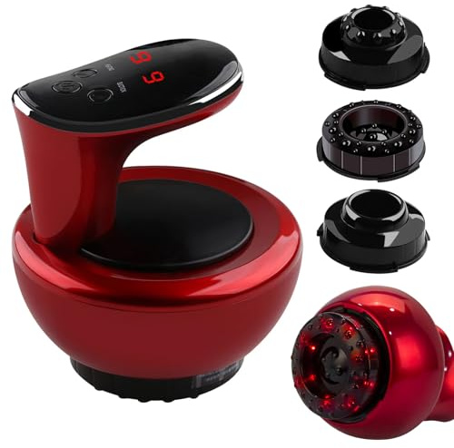 Solielab Cellulite Machine, Cellubye - Electric Cellulite Suction, 3 in 1 Cellulite Massagegerät, Vakuum-Massagegerät mit 9 Saugstärken & 9 Temperatur, Anti Cellulite Handmassagegerät für Rücken, Arm