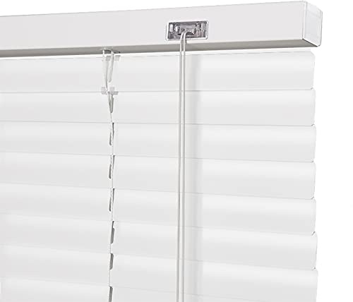 LYVQZPWLRVentanas de Venecia, Persianas enrollables de aluminio blancas con apertura y cierre, persianas metálicas de láminas for ventanas de cocina y hogar.(150x180cm)