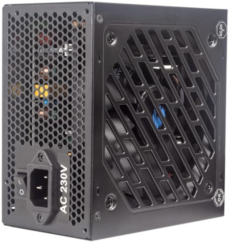 JUSTOP 650W ATX Gaming PSU, 80 Plus Bronze Rated Power Supply, With 120mm Quiet Cooling Fan, 4+4 Pin 12V, 2x 8-Pin PCIe, 6x SATA (650W - Black)