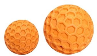 Générique Balle en nid d'abeille sonore et nettoyante for Les Dents, Jouet interactif Caoutchouc Naturel for Chien(Ball(Orang,Small Size555555)