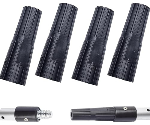 HARY Verlängerungsstangen-Adapter, konvertiert Schraub-Verlängerungsstangen, Universal-Gewinde-Kunststoffadapter für Farbrollen, Rakel, Teleskopstangen und Reinigungs- und Dekorationswerkzeuge, 4