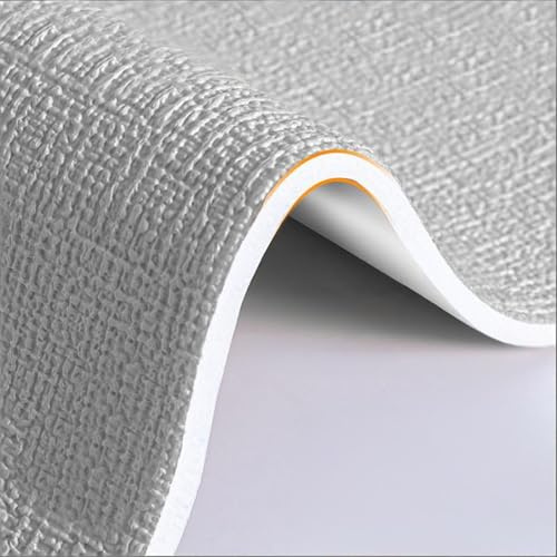 Papier Peint Isolant Thermique, Rouleau De Autocollant Épaissi De 5 Mm, Pour La Décoration Intérieure Des Murs Et Plafonds(Grey,50 * 4000 * 0.5cm)