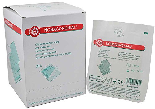 20 Sets NOBACONCHIAL® Ohrenverband-Set, Kompressen-Set, Wundabdeckung, steril