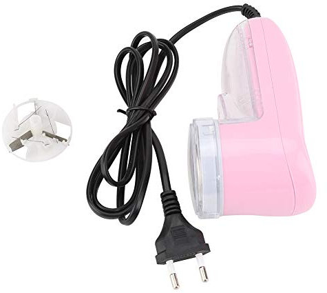 Rasoio Elettrico con levapelucchi Ricaricabile con Manico e Lama di Ricambio per Pullover per Lane, divani, tappeti, Vari Tessuti (Rosa)